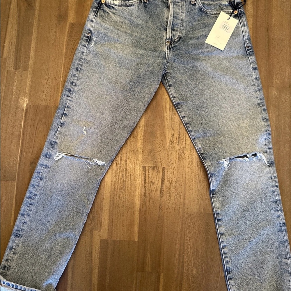 Citizens of Humanity Womens Emerson Slim Boyfriend Button Fly Jeans Sz 24 Blue